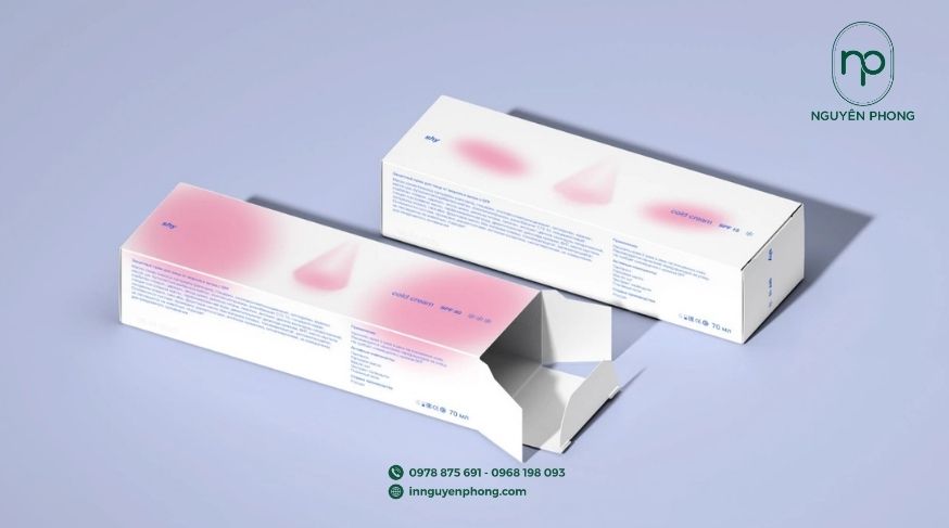 Mẫu hộp giấy đựng mỹ phẩm chất lượng cao